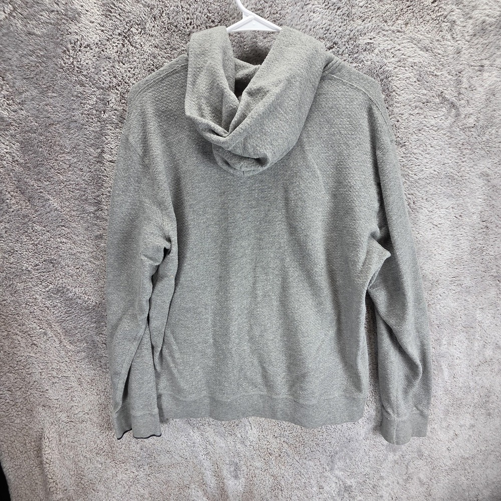 Greyson Hoodie Mens Large Gray Fleece Pullover High Neck Kangaroo Pocket Logo - Picture 2 of 9